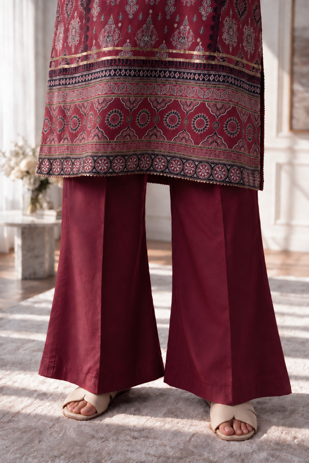 Embroidered Kurta Dupatta Trouser - 3013