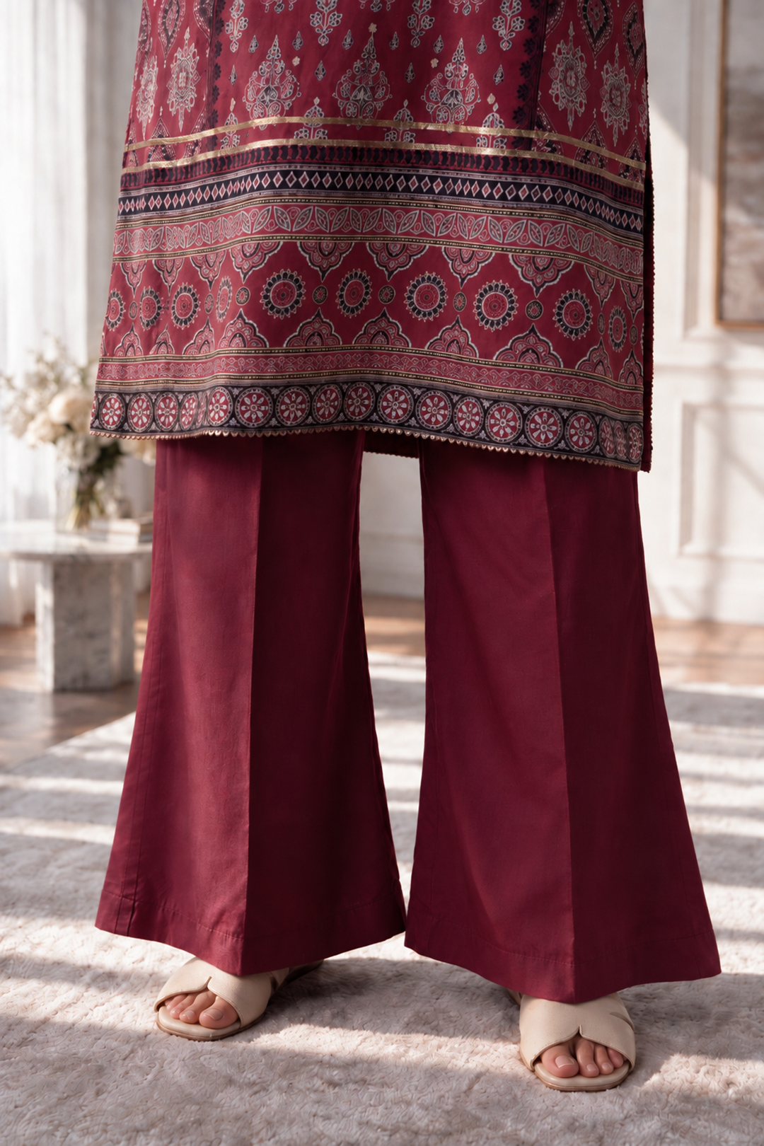 Embroidered Kurta Dupatta Trouser - 3013