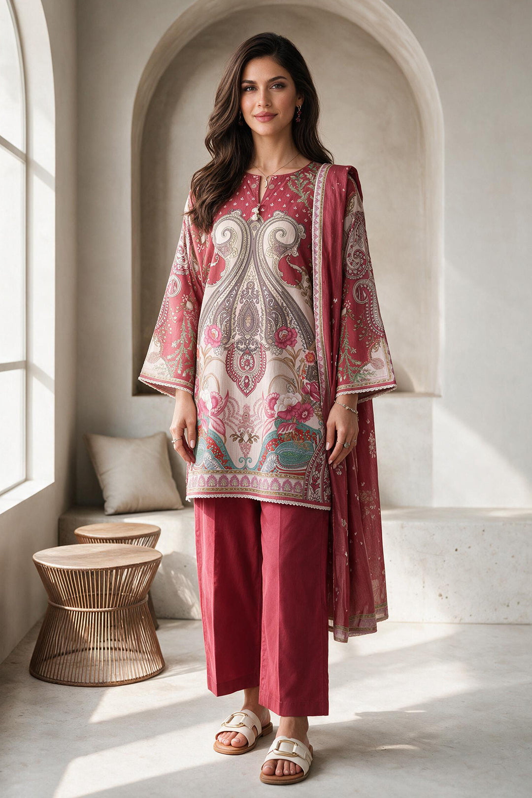 Kurta Dupatta Trouser - 3166