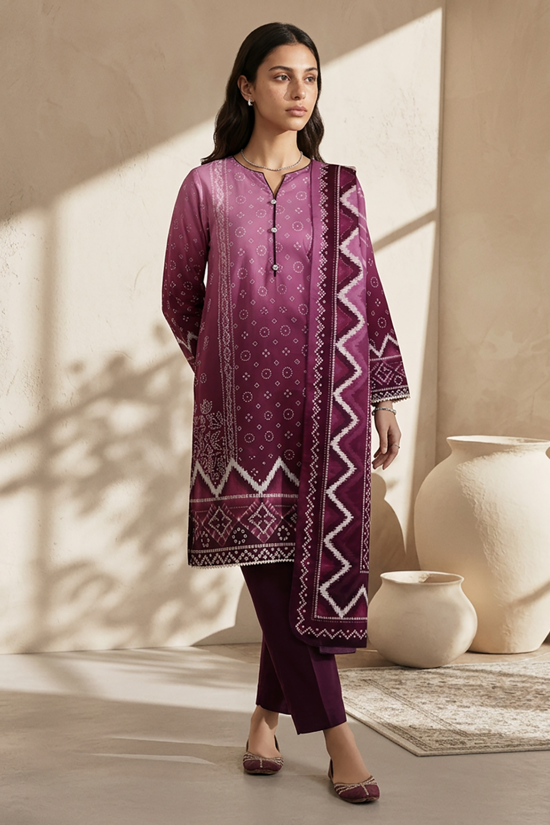 Kurta Dupatta Trouser - 3185