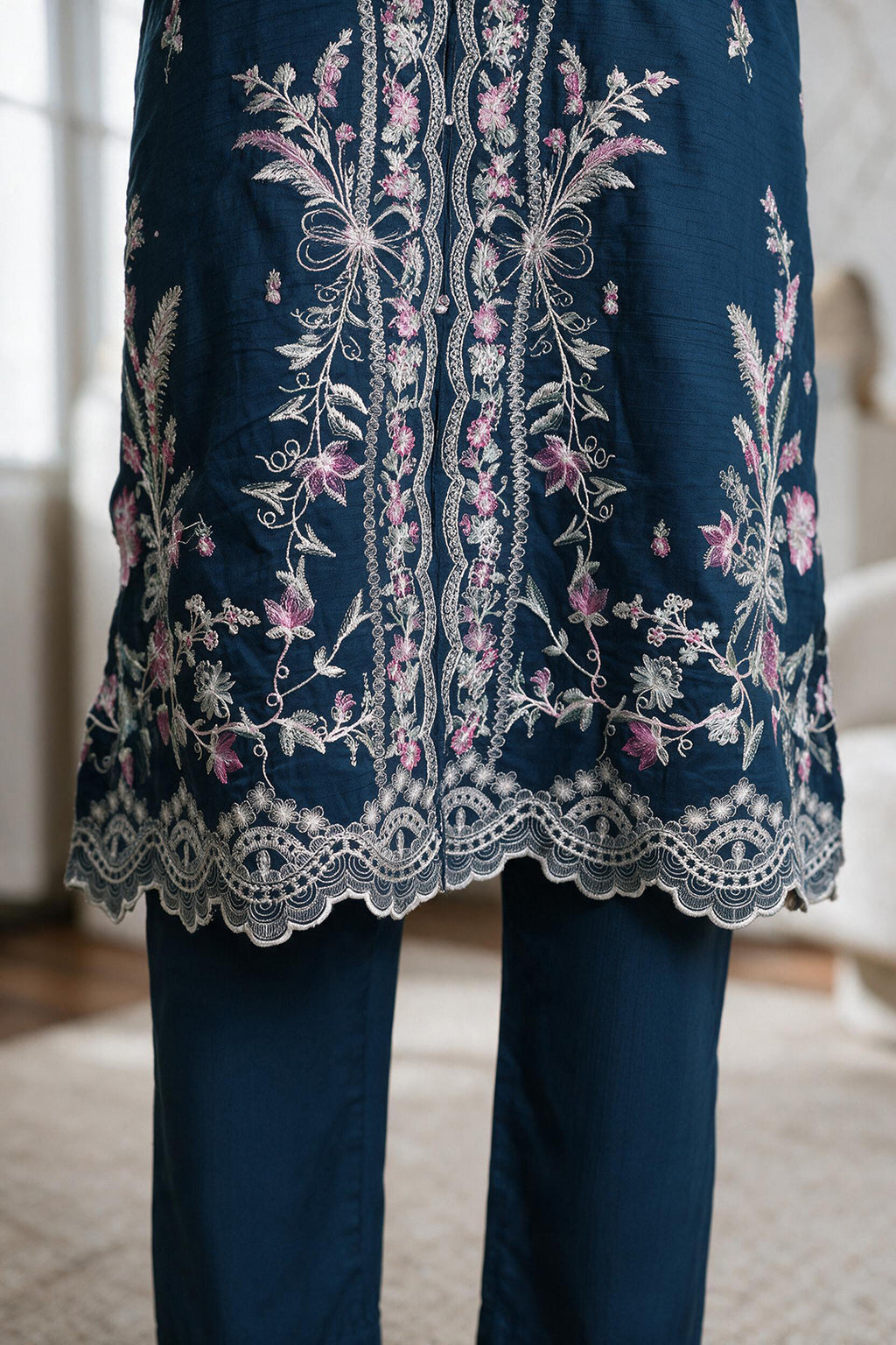 Embroidered Kurta Dupatta Trouser - 3215