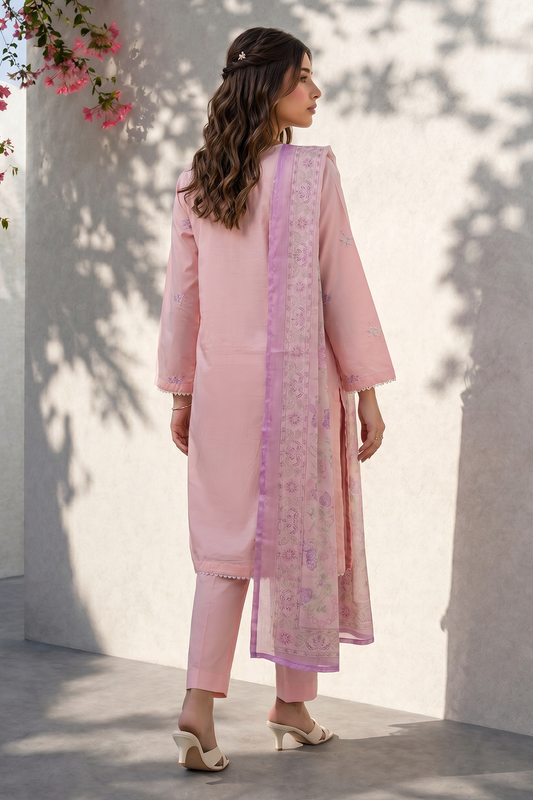 Embroidered Kurta Dupatta Trouser - 3222