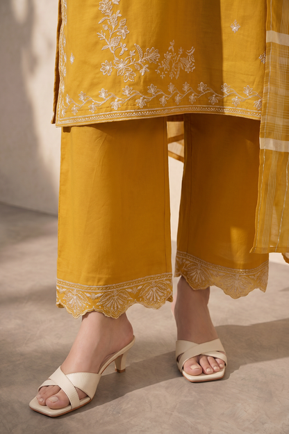 Embroidered Kurta Dupatta Trouser - 3226