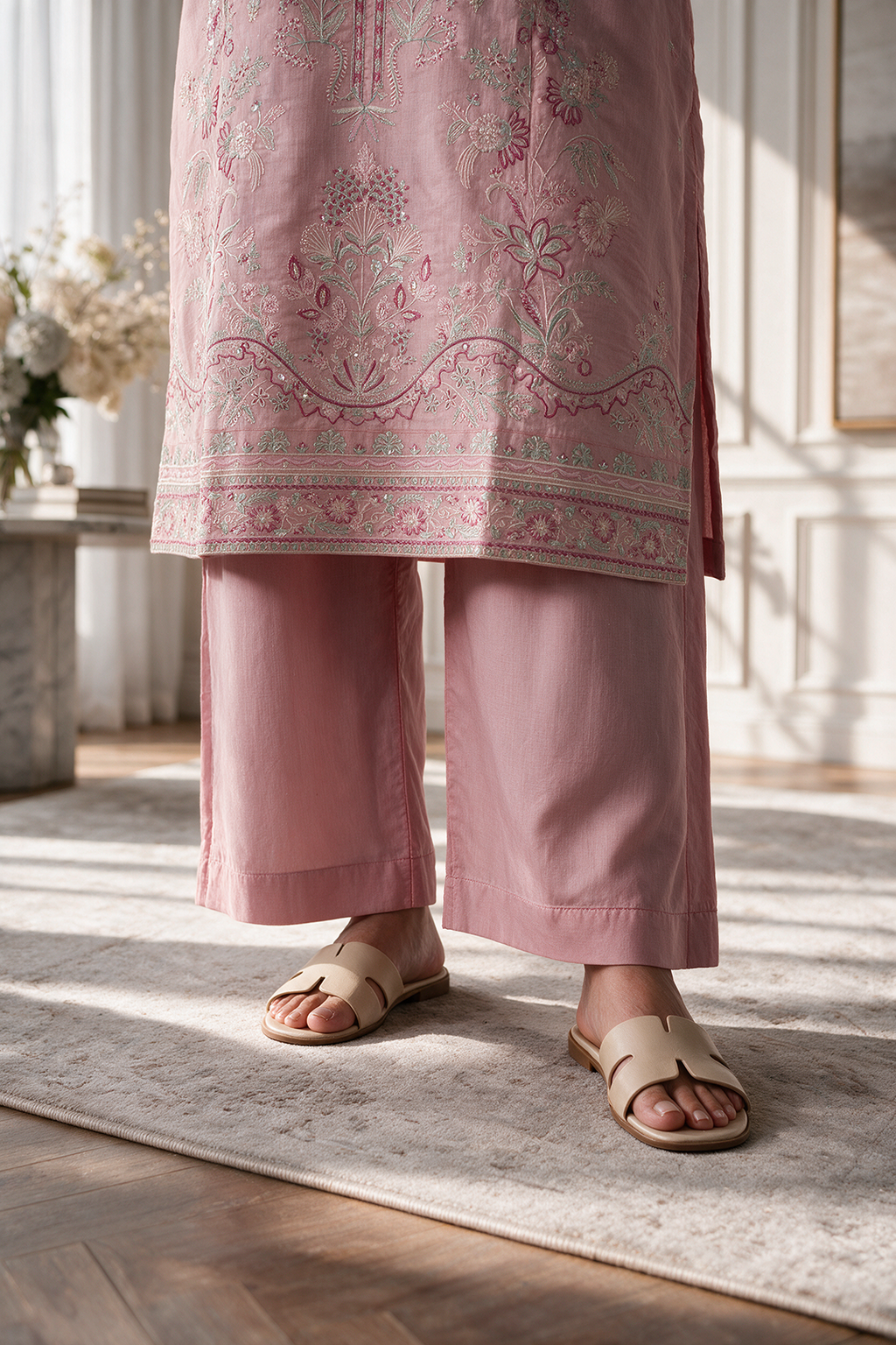 Embroidered Kurta Dupatta Trouser - 3249
