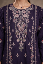 Embroidered Kurta Dupatta Trouser - 3254