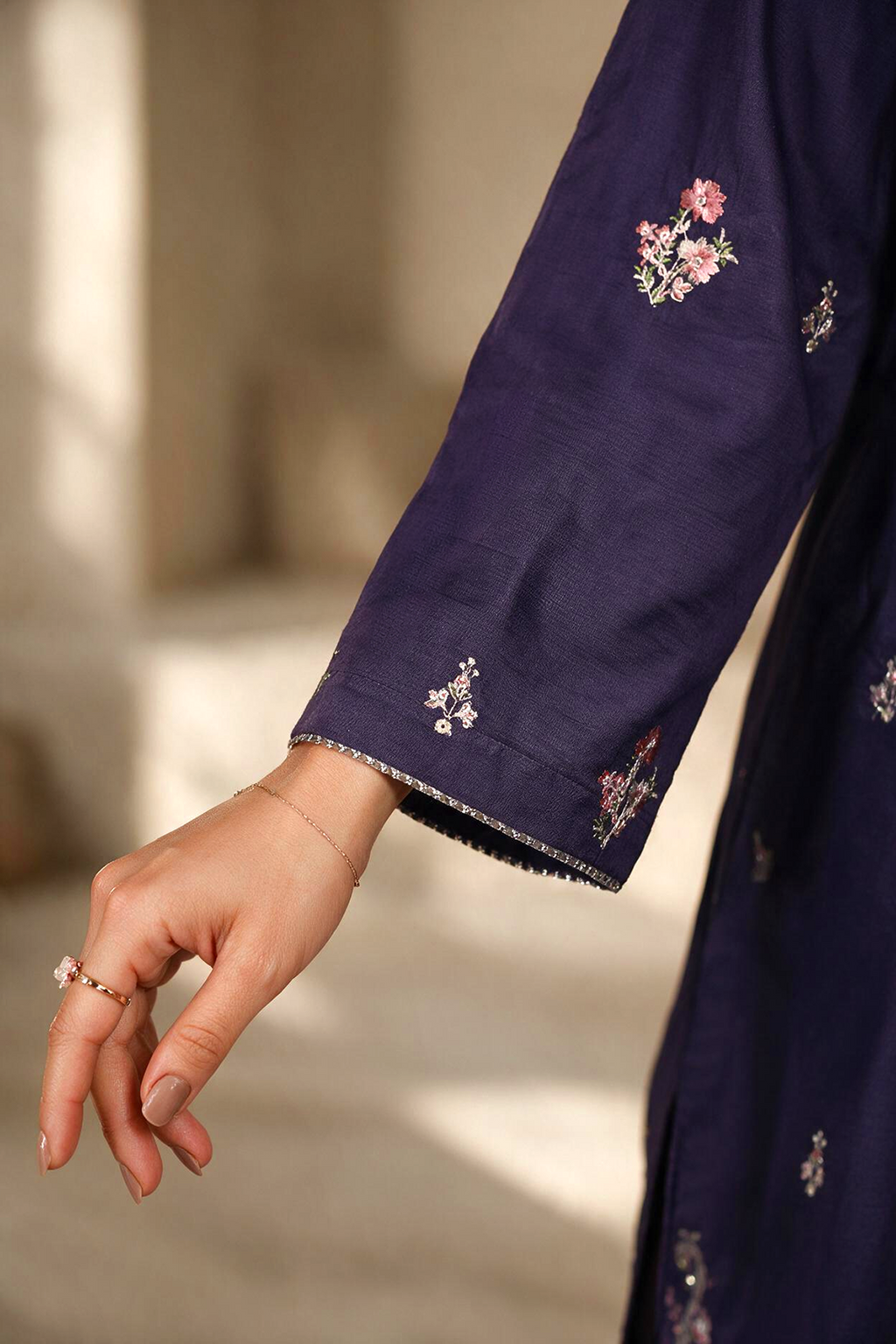 Embroidered Kurta Dupatta Trouser - 3254