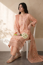 Embroidered Kurta Dupatta Trouser - 3258