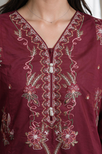 Embroidered Kurta Dupatta Trouser - 3278