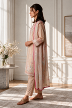 Embroidered Kurta Dupatta Trouser - 3282
