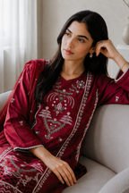 Embroidered Kurta Dupatta Trouser - 3284