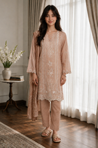 Embroidered Kurta Dupatta Trouser - 3287