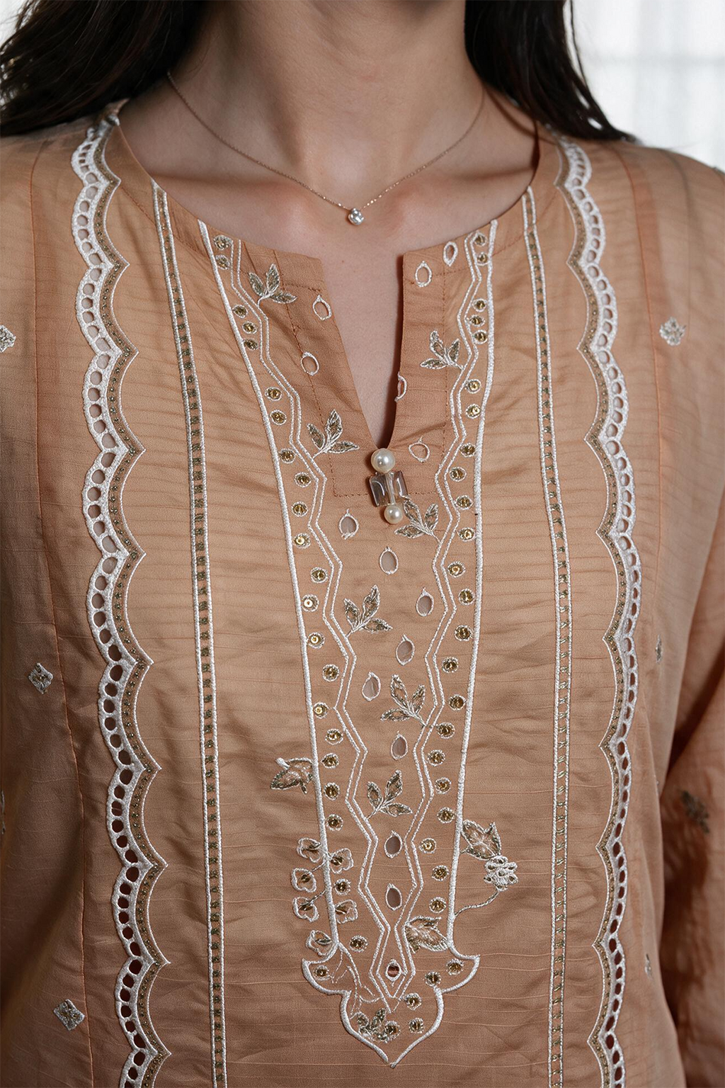Embroidered Kurta Dupatta Trouser - 3287
