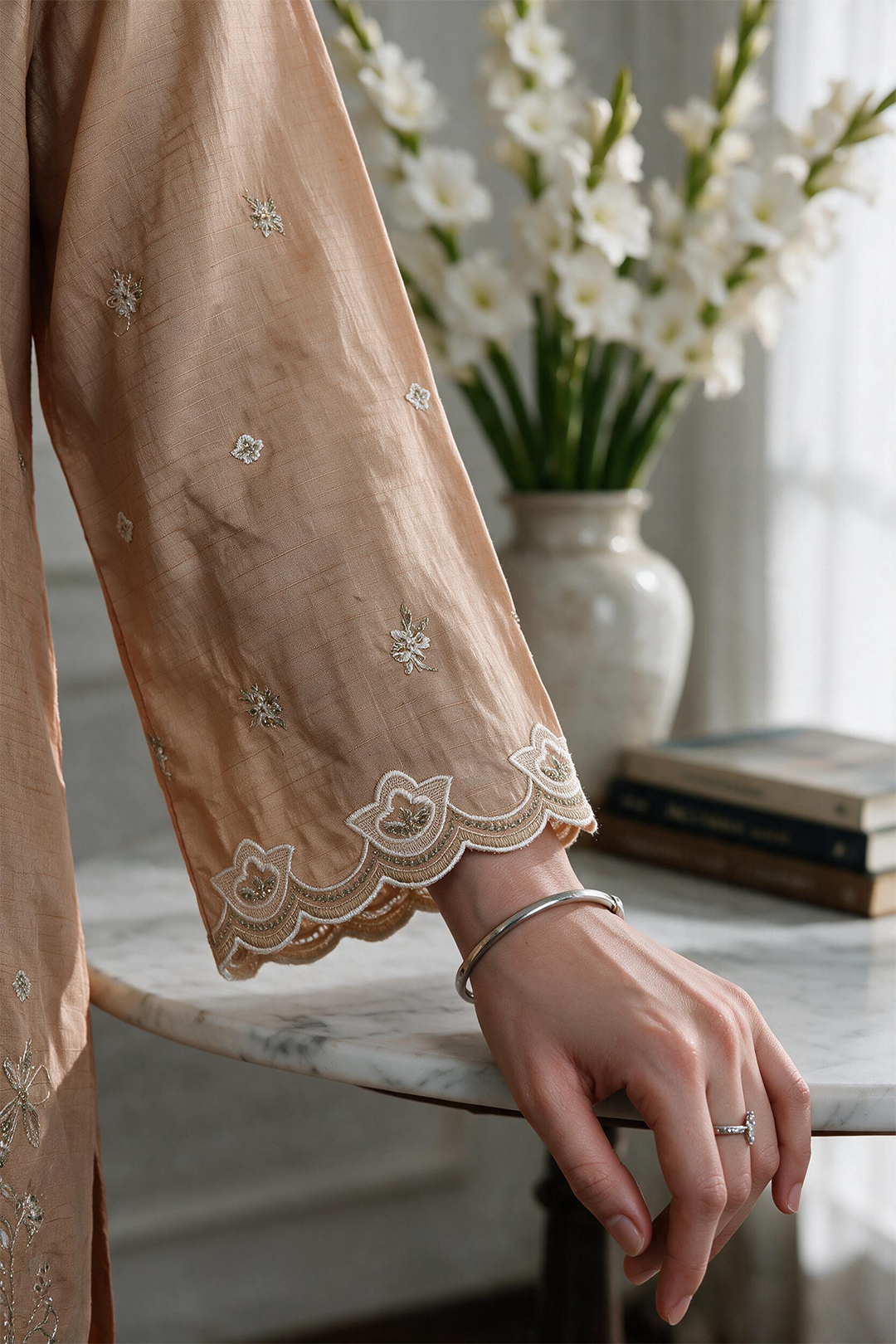 Embroidered Kurta Dupatta Trouser - 3287