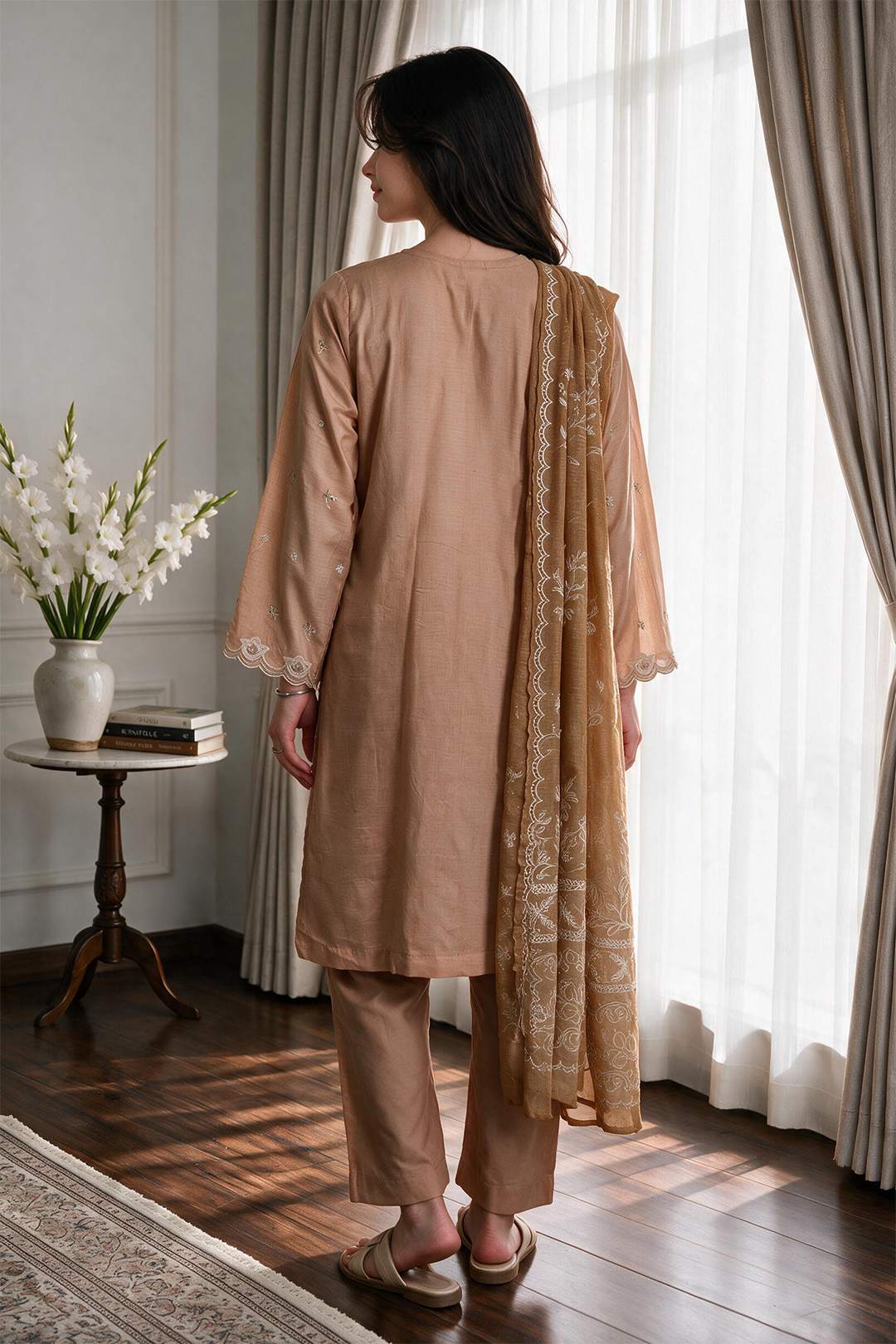 Embroidered Kurta Dupatta Trouser - 3287