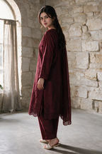 Embroidered Kurta Dupatta Trouser - 3304