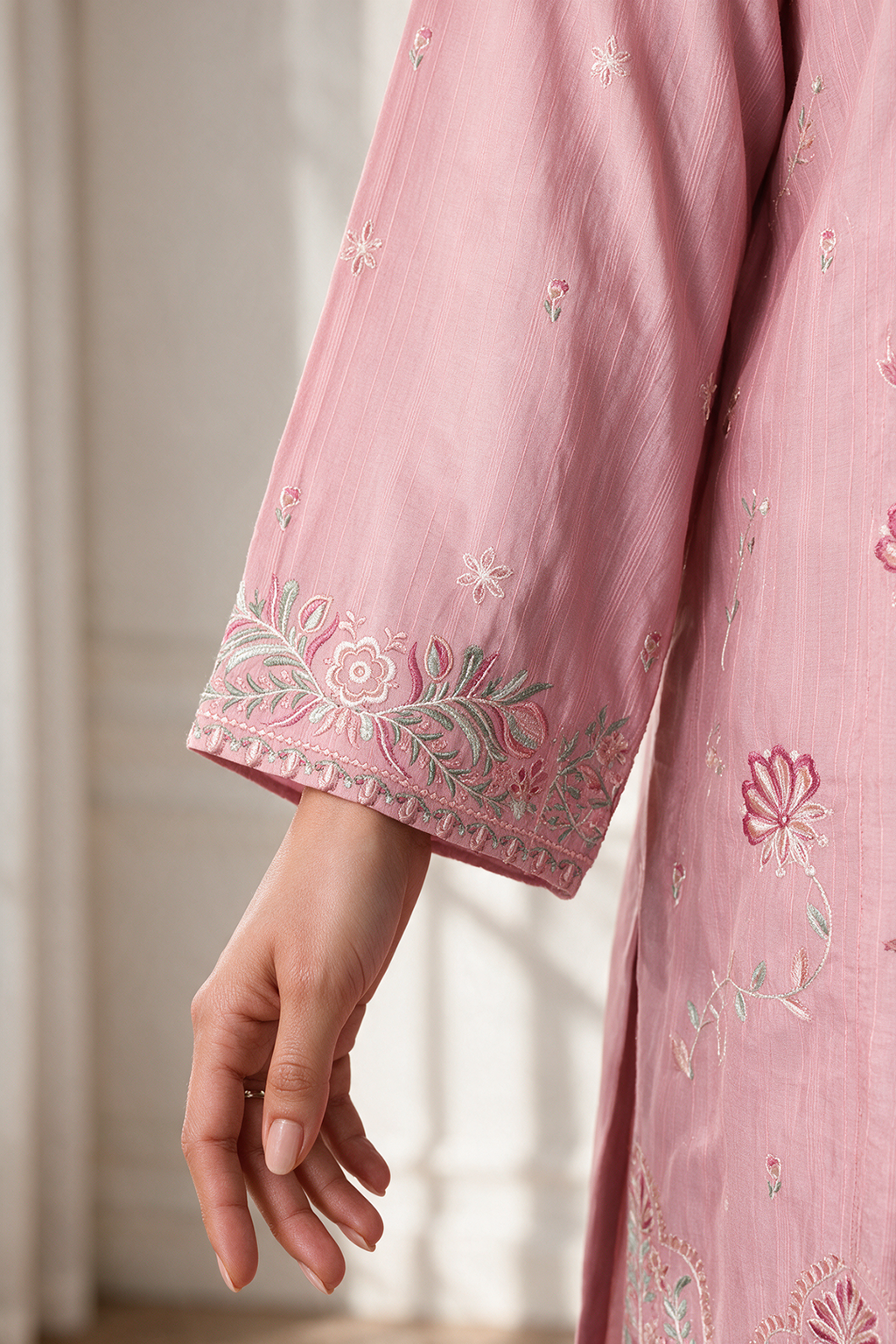 Embroidered Kurta Dupatta Trouser - 3341