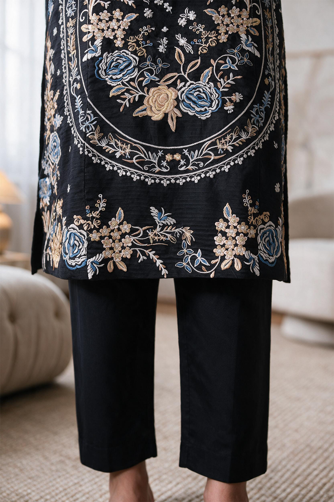 Embroidered Kurta Dupatta Trouser - 3364