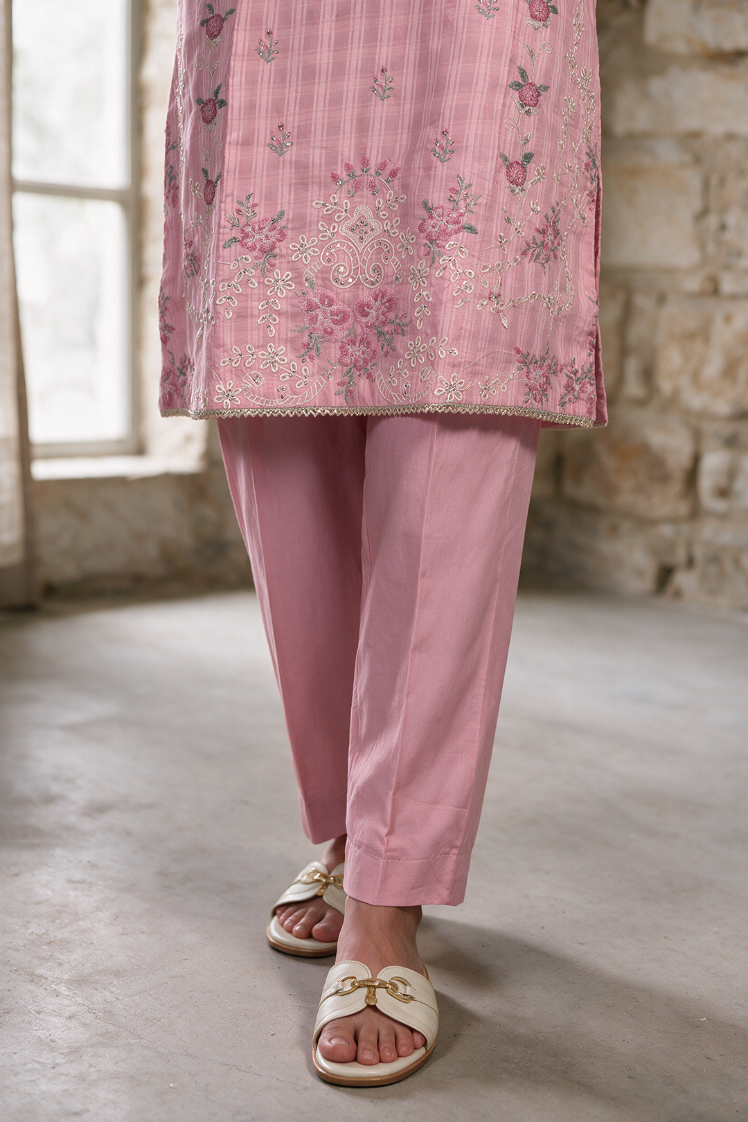 Embroidered Kurta Dupatta Trouser - 3359