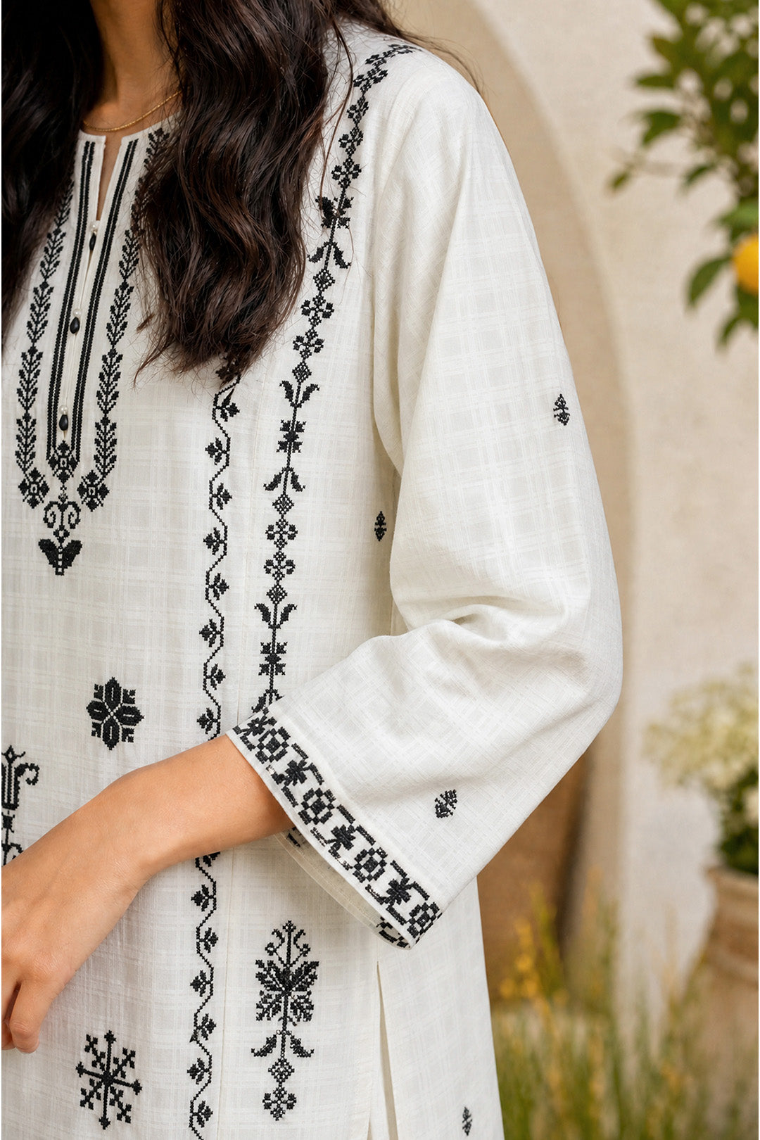 Embroidered Kurta Dupatta Trouser - 3360