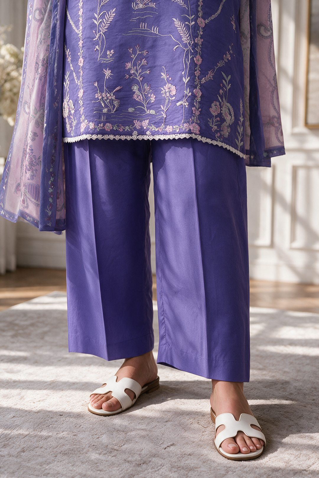 Embroidered Kurta Dupatta Trouser - 3361