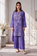Embroidered Kurta Dupatta Trouser - 3361