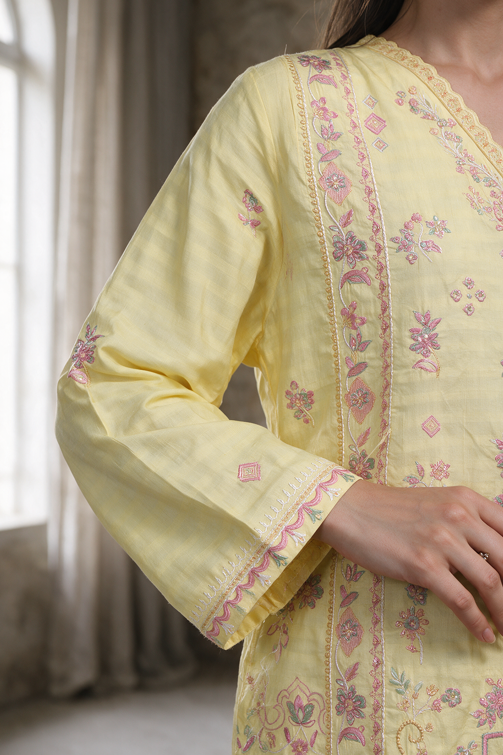 Embroidered Kurta Dupatta Trouser - 3363