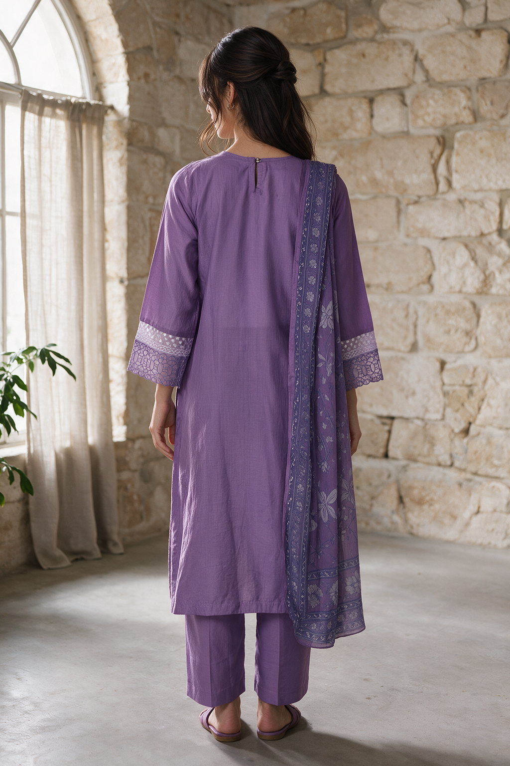 Embroidered Kurta Dupatta Trouser - 3366