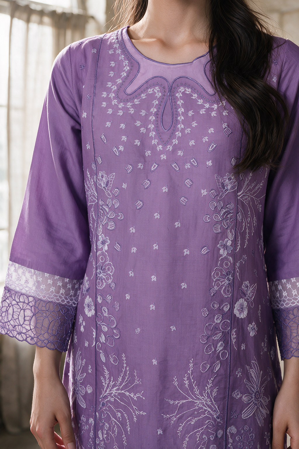 Embroidered Kurta Dupatta Trouser - 3366