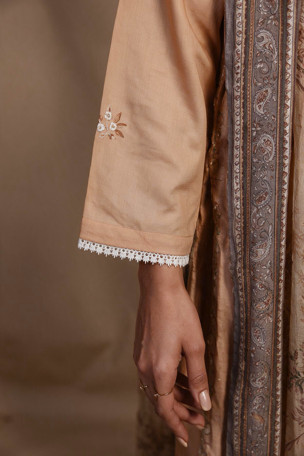 Embroidered Kurta Dupatta Trouser - 3372