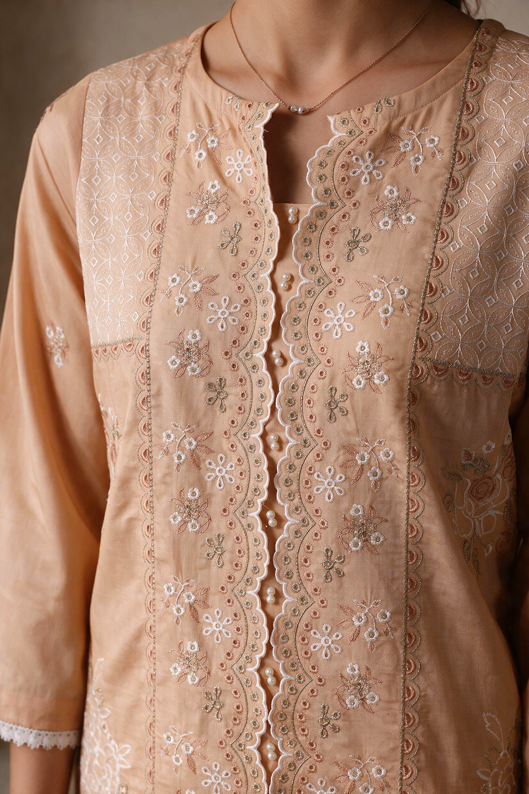 Embroidered Kurta Dupatta Trouser - 3372