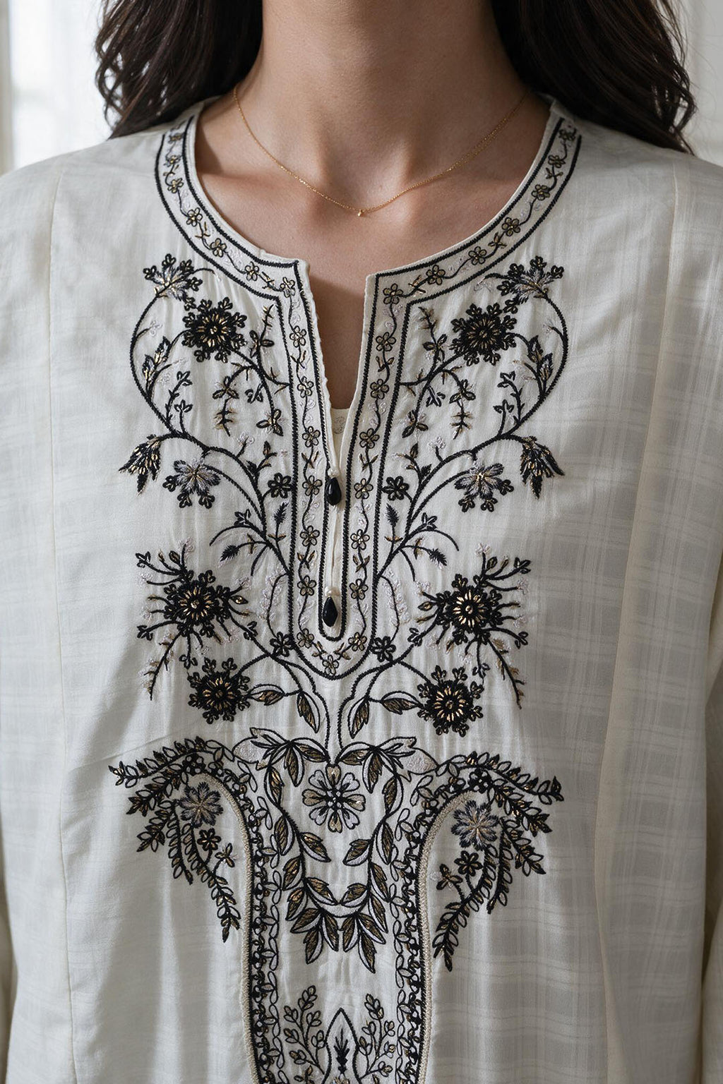 Embroidered Kurta Dupatta Trouser - 3398