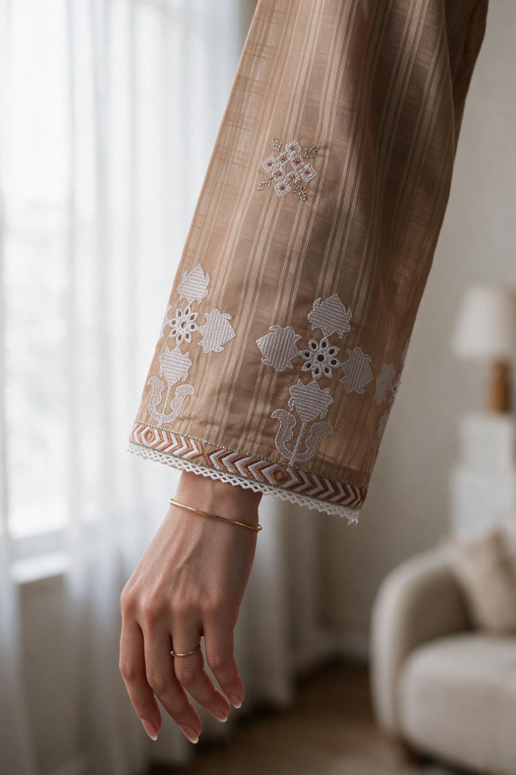 Embroidered Kurta Dupatta Trouser - 3399