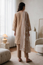Embroidered Kurta Dupatta Trouser - 3399