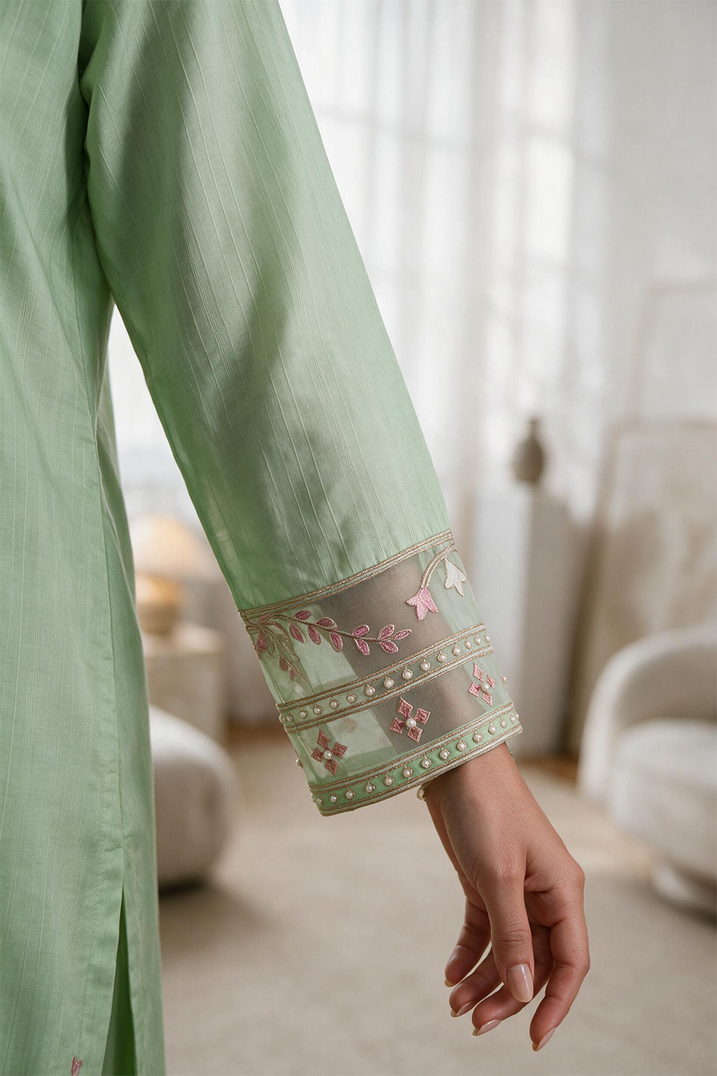 Embroidered Kurta Dupatta Trouser - 3401