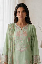 Embroidered Kurta Dupatta Trouser - 3401