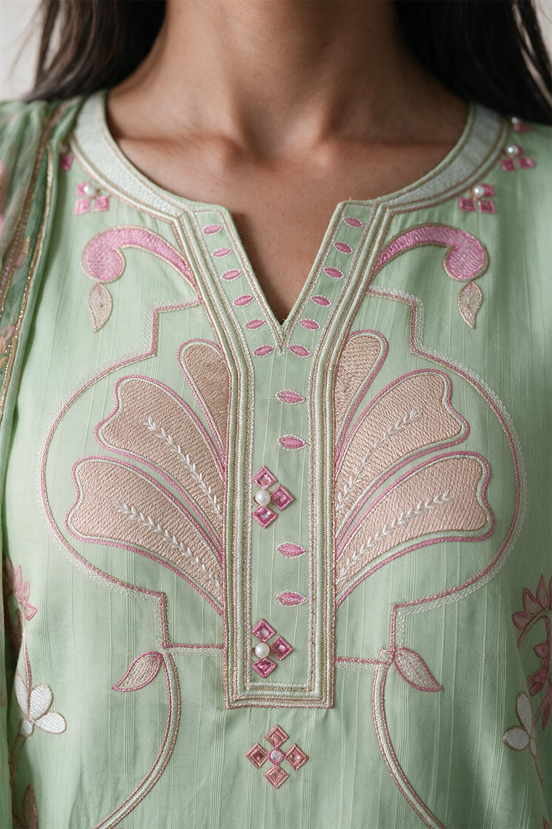 Embroidered Kurta Dupatta Trouser - 3401