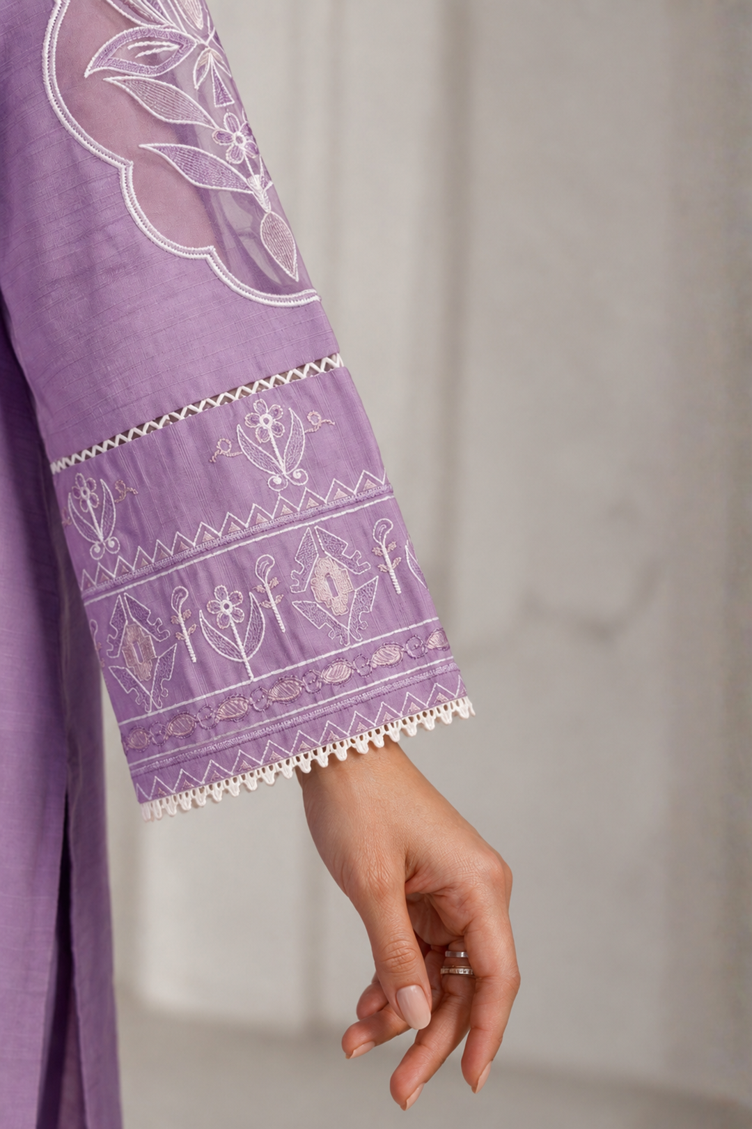 Embroidered Kurta Dupatta Trouser - 3408