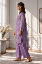 Embroidered Kurta Dupatta Trouser - 3408