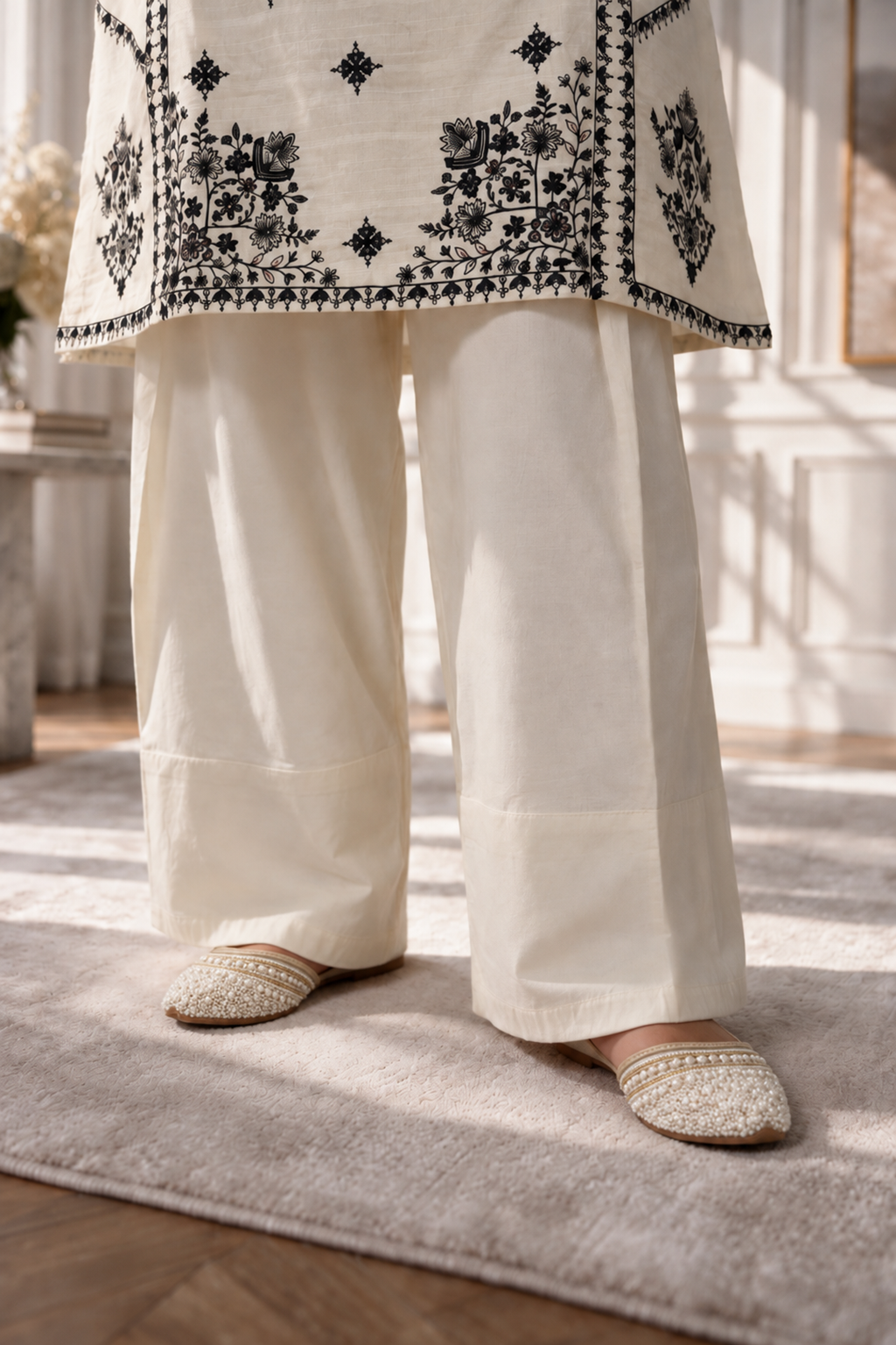 Embroidered Kurta Dupatta Trouser - 3409