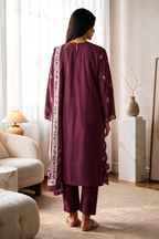 Embroidered Kurta Dupatta Trouser - 3411