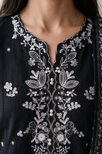 Embroidered Kurta Dupatta Trouser - 3414