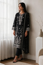 Embroidered Kurta Dupatta Trouser - 3414
