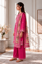 Embroidered Kurta Dupatta Trouser - 3447