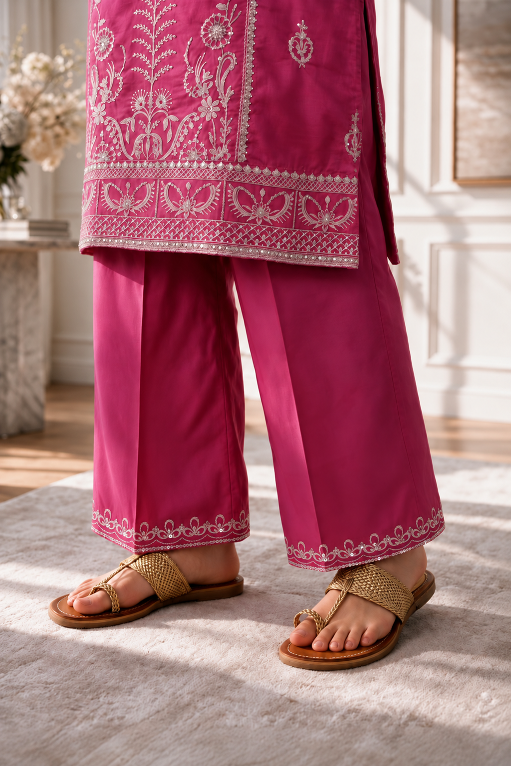 Embroidered Kurta Dupatta Trouser - 3447