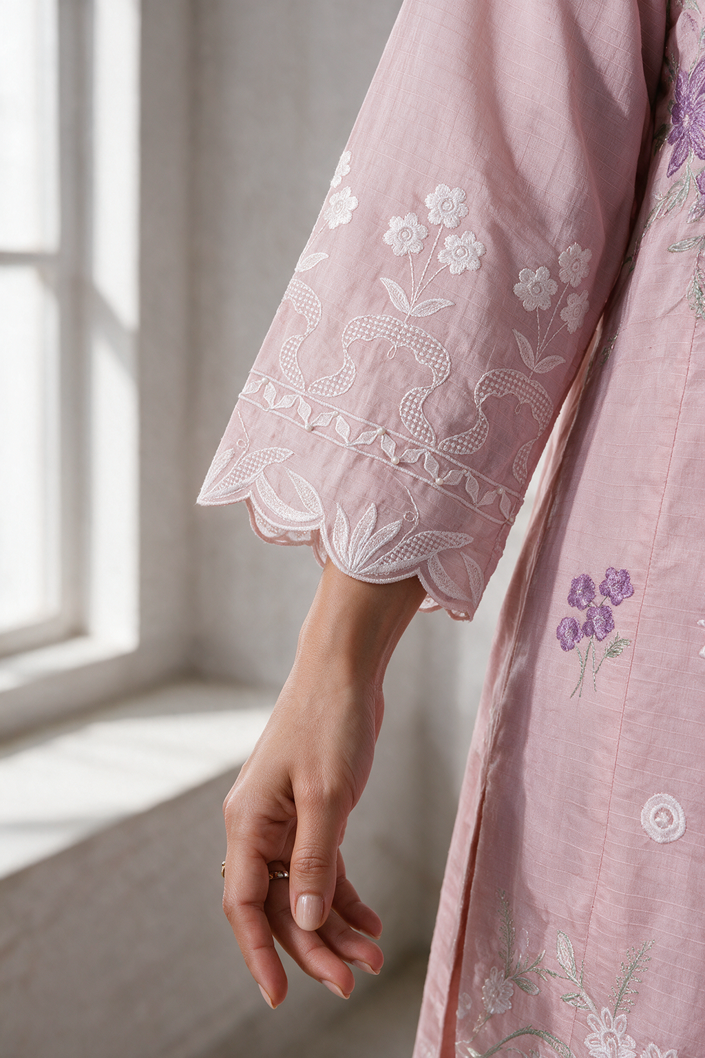 Embroidered Kurta Dupatta Trouser - 3458