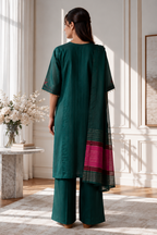 Embroidered Kurta Dupatta Trouser - 3486