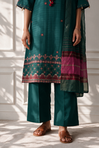 Embroidered Kurta Dupatta Trouser - 3486
