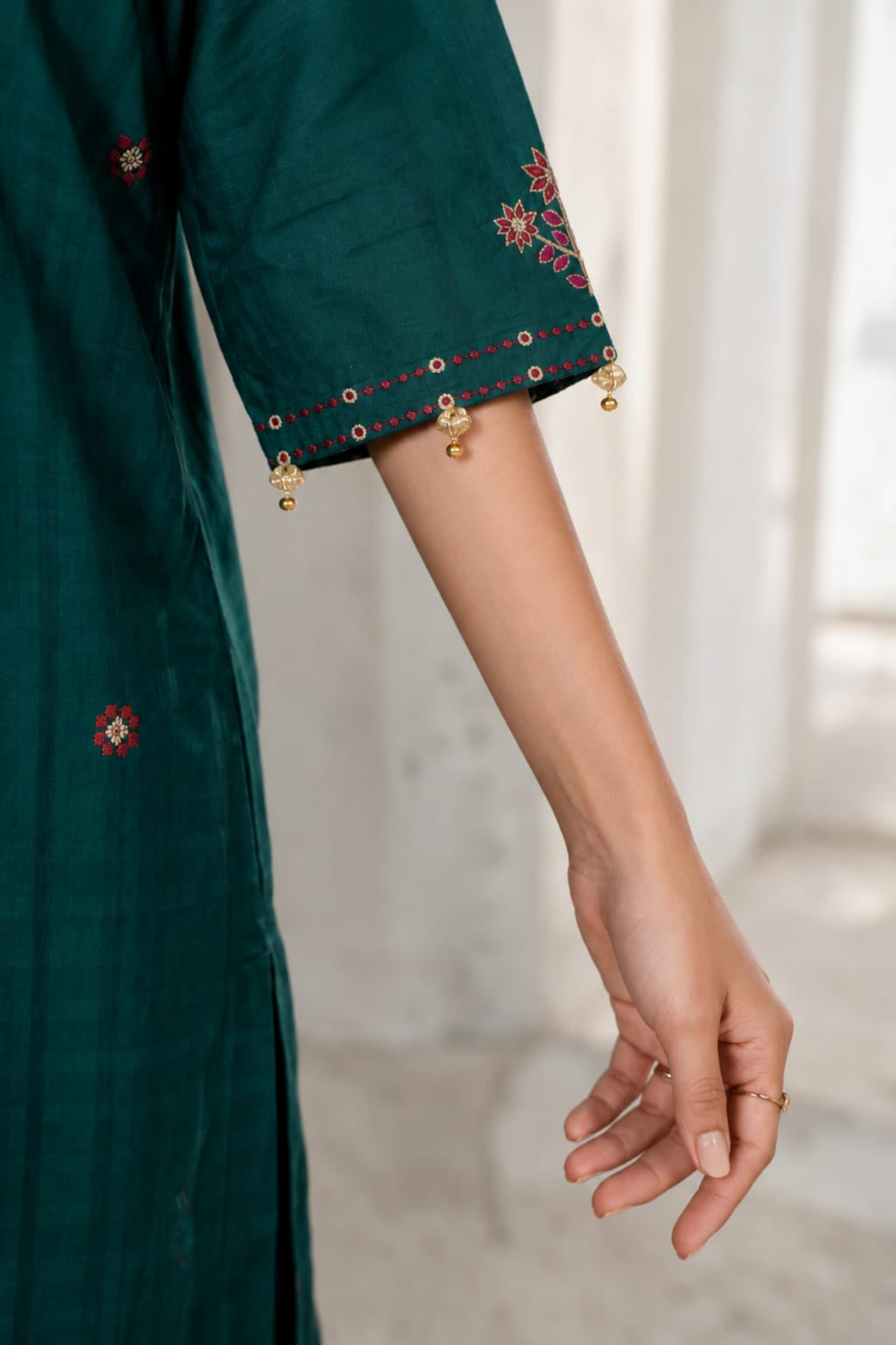 Embroidered Kurta Dupatta Trouser - 3486