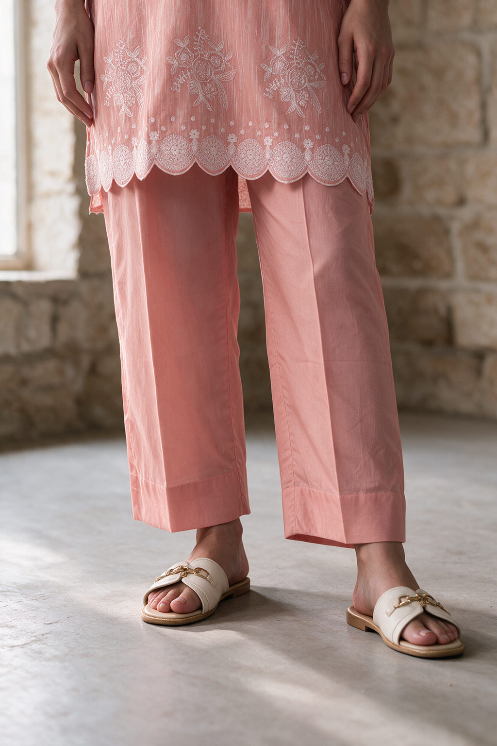 Embroidered Kurta Dupatta Trouser - 3650