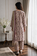 Embroidered Kurta Dupatta Trouser - 3709